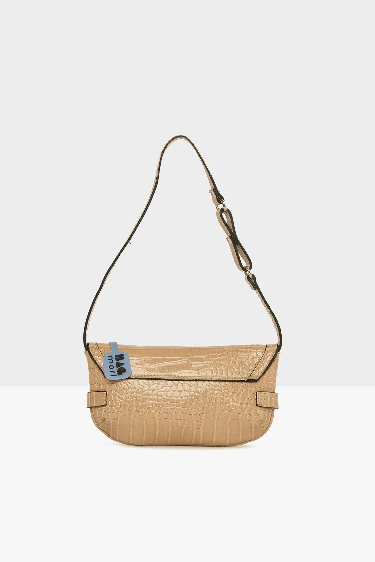Bagmori-Mink Women's Shiny Crocodile Bag with Belt and Accessories M000007743 3