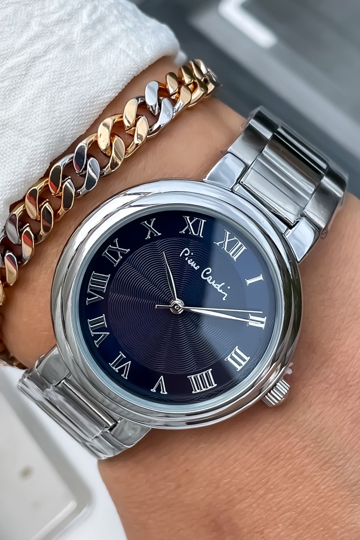 Pierre Cardin Watch Silver colored Plain