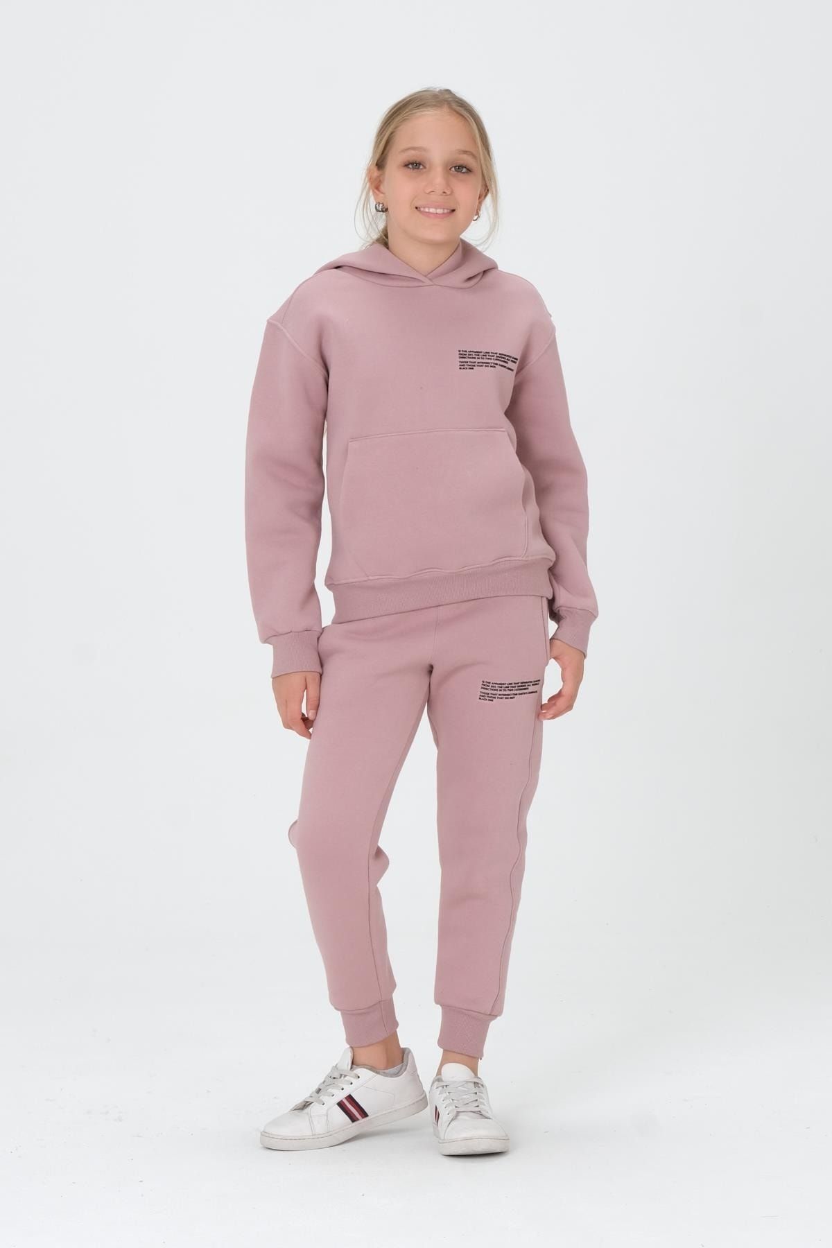 Pink and outlet black sweatsuit