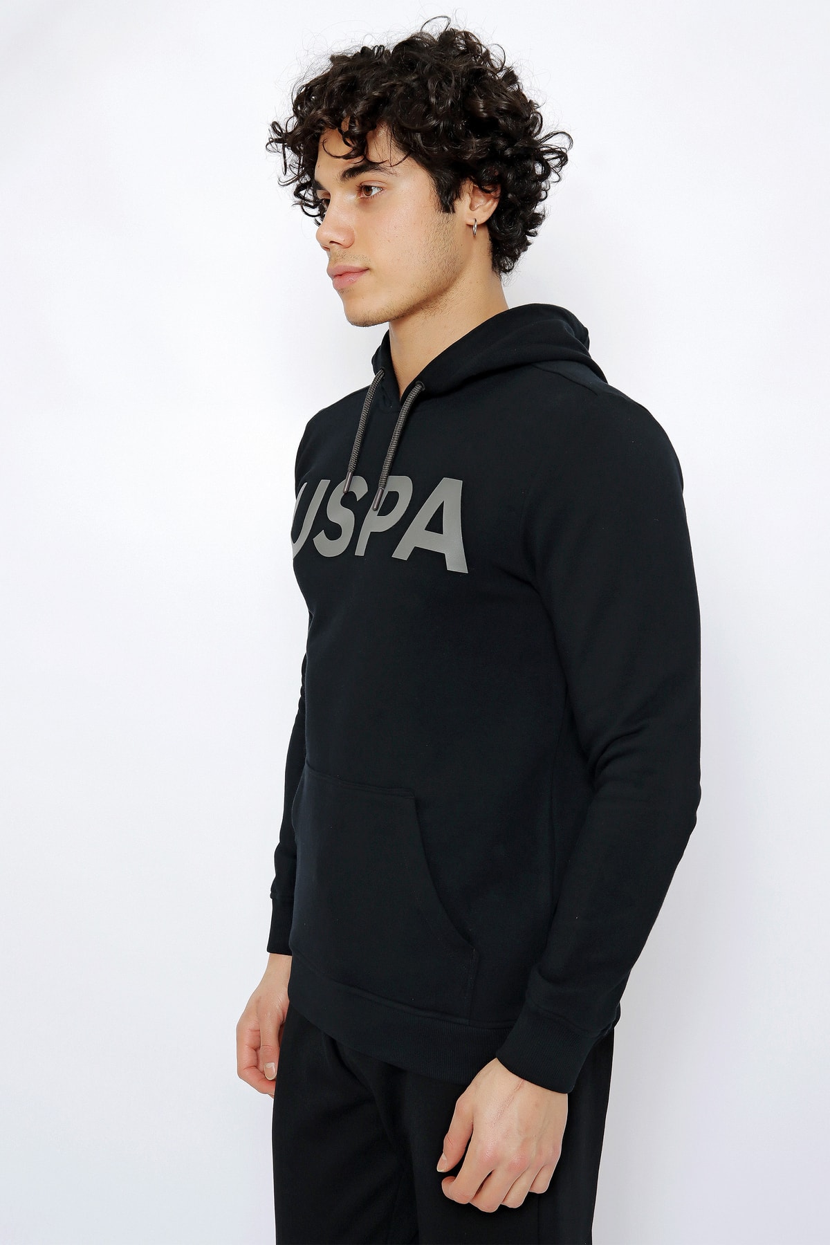 سویشرت مردانه مشکی یو اس پولو | 1454275 اورجینال - تصویر 2