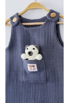 Las Vivas Kids Organik Pamuklu Müslin Tulum, Hayvan Figürlü Bebek Ve Çocuk Sa...