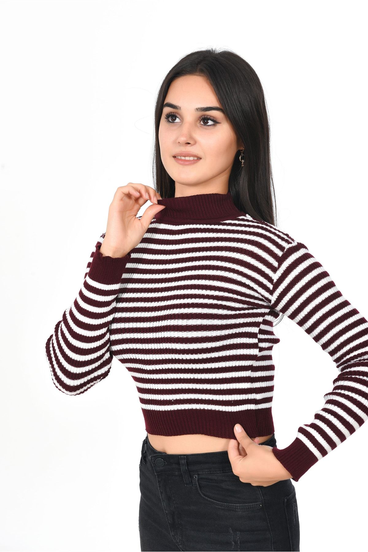 Half crop sweater on sale