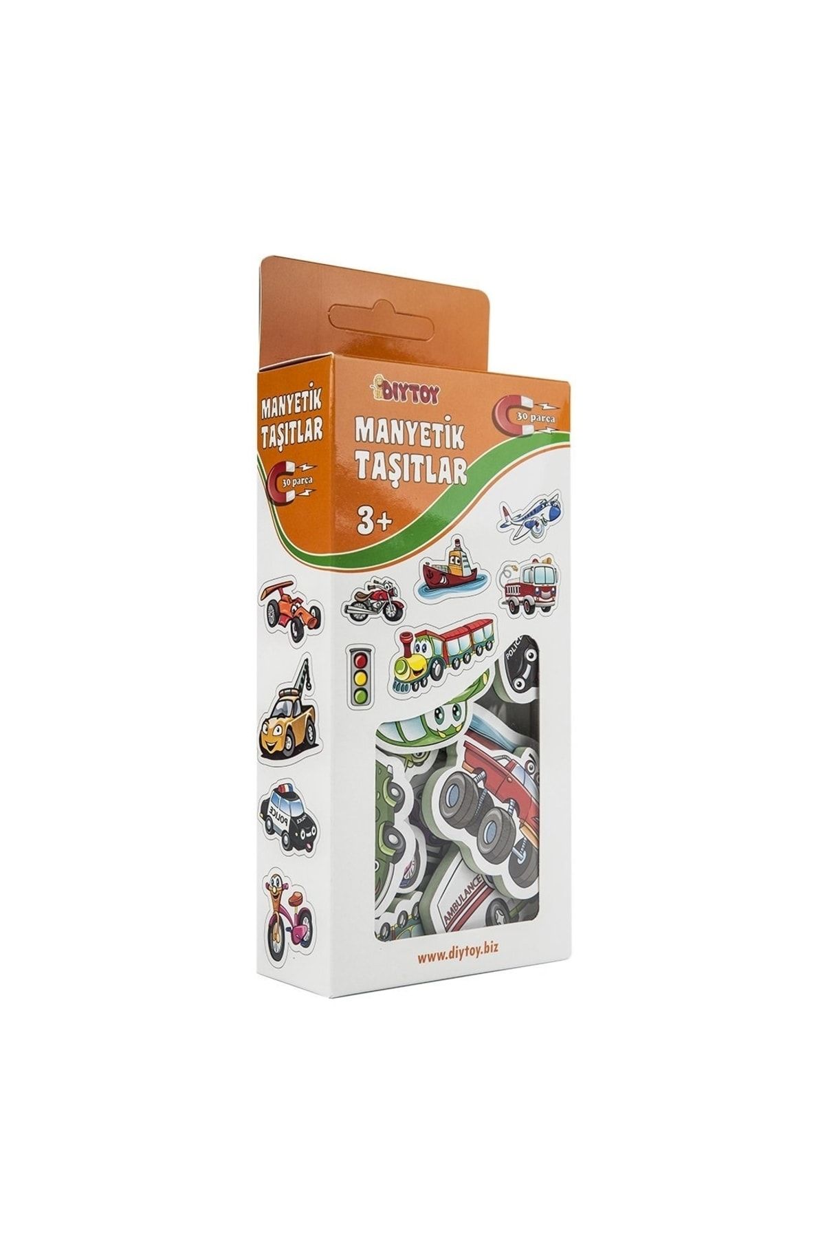 Manyetik Taşıtlar Eğitici Set Mıknatıslı Aktivite Kartları Taşıtlar 3+ Yaş 30 Parça