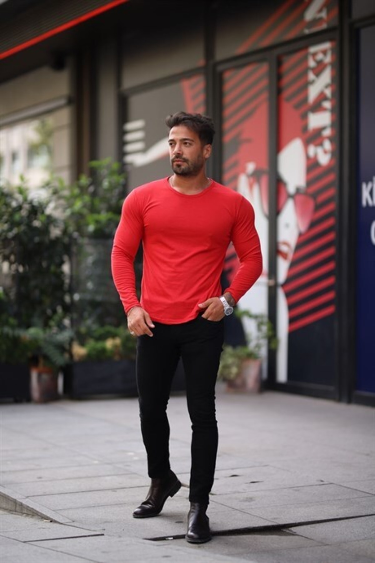 SCSARVİN Erkek Slim Fit Body Kırmızı