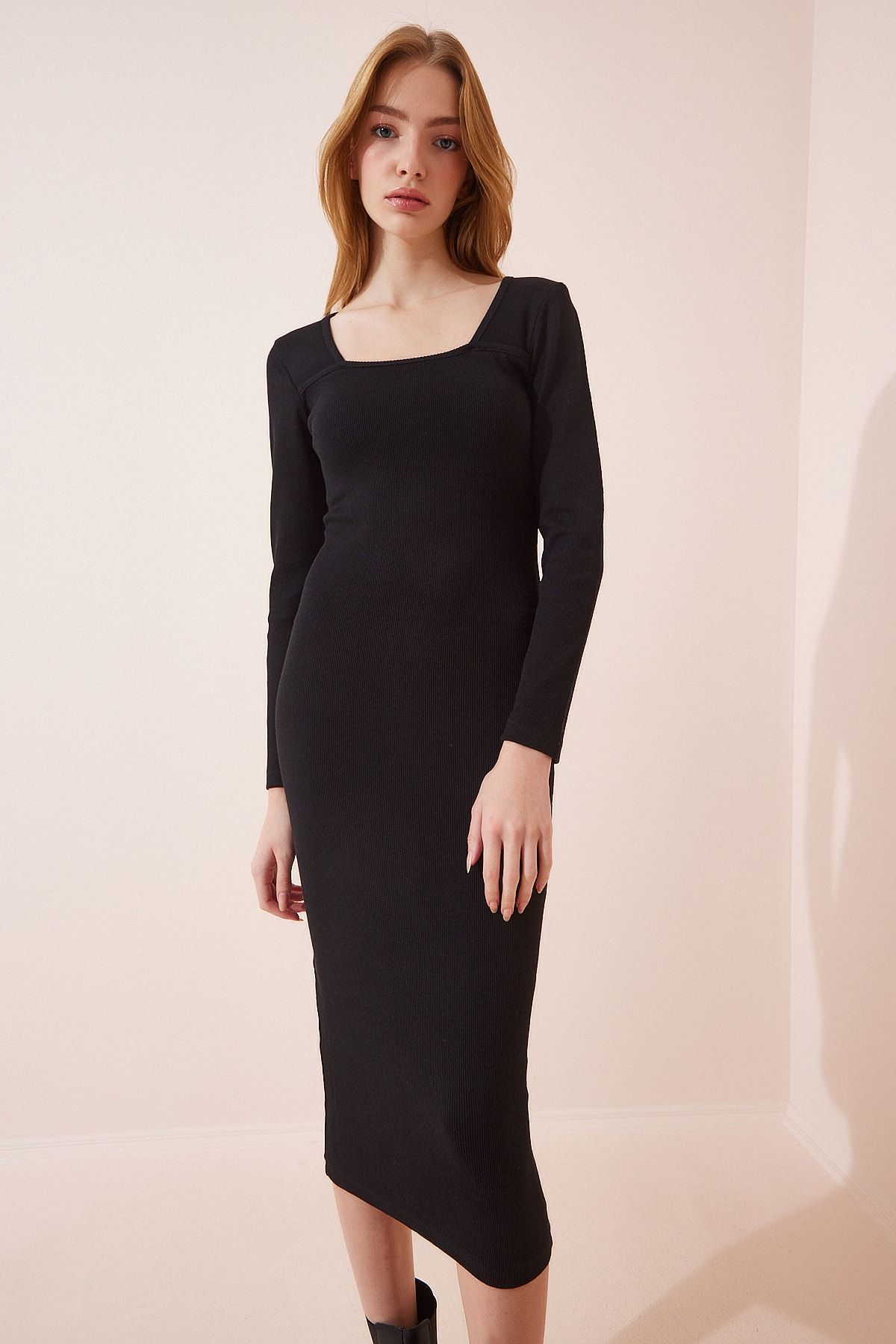 Happiness İstanbul Kleid Schwarz Bodycon AR7039