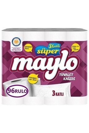 Süper 3 Katlı Tuvalet Kağıdı 96 Rulo MAYLO3