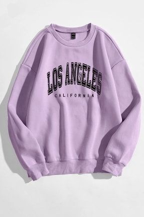 Unisex Los Angeles Lila Oversize Sweatshirt losangelessweat