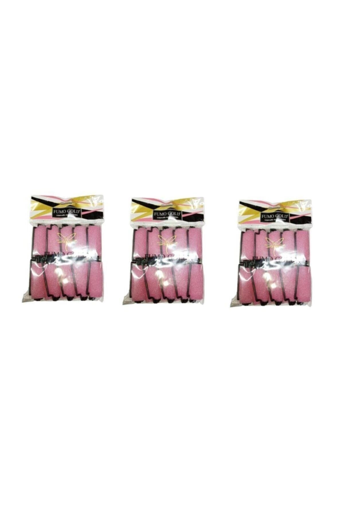 FUMO Sünger Bigudi Pembe 10lu X 3 Paket