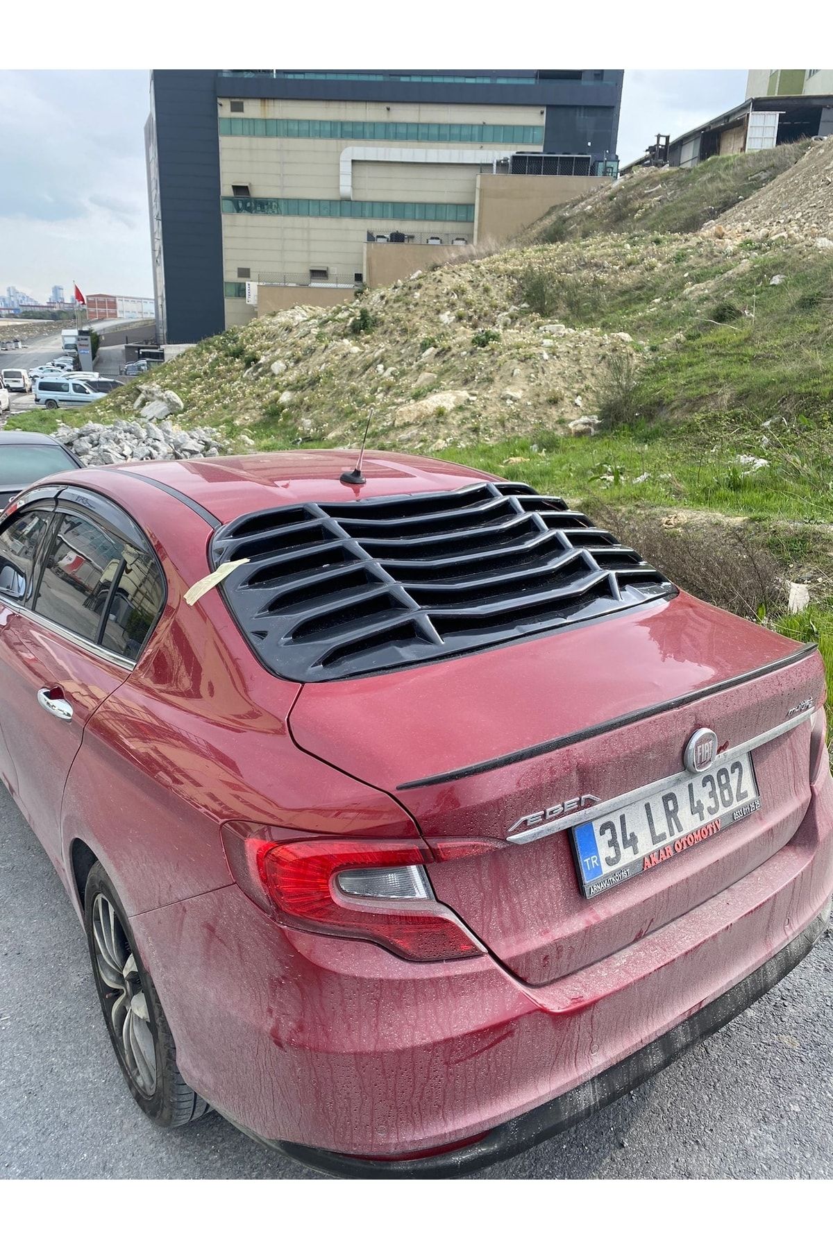 Aksu Tuning Fiat Egea Arka Cam Vizörü Uyumlu