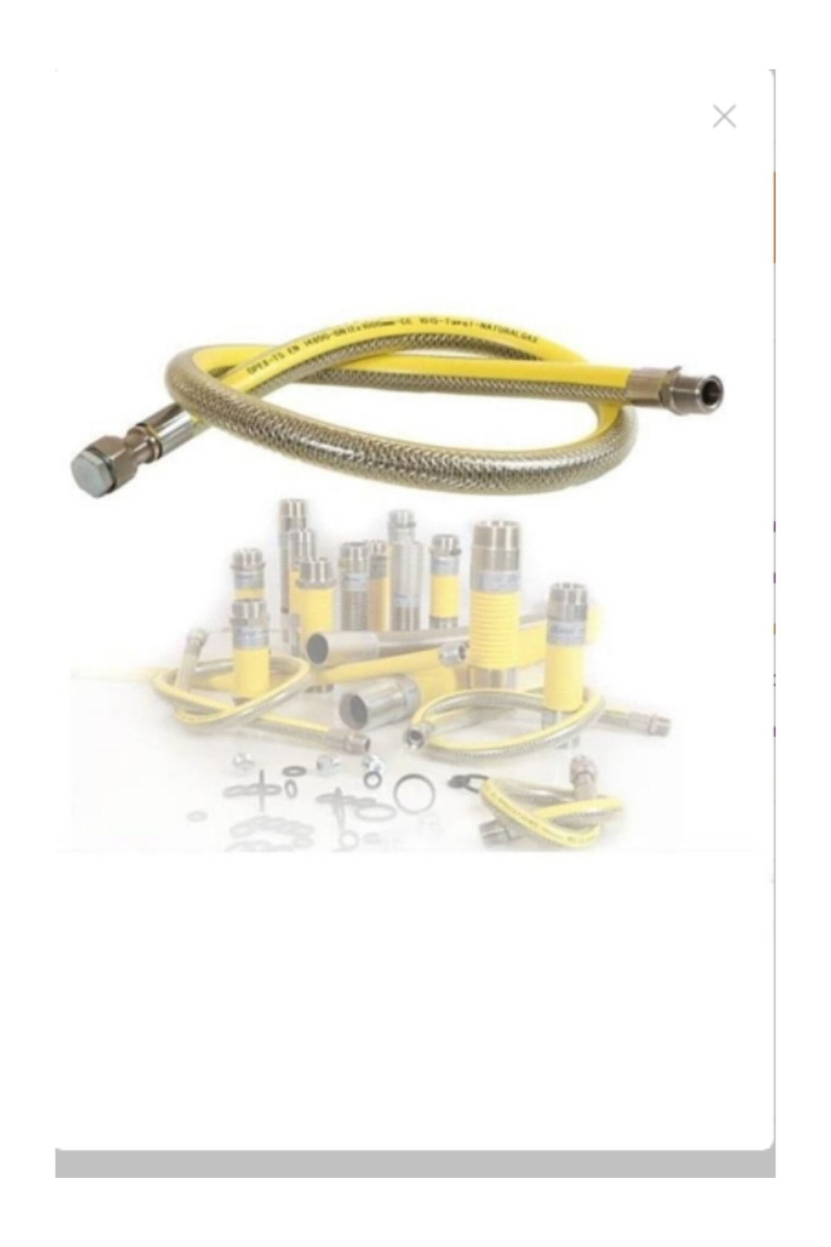 METROPOL 300 Cm Paslanmaz Şeffaf Örgülü Gaz Flexleri