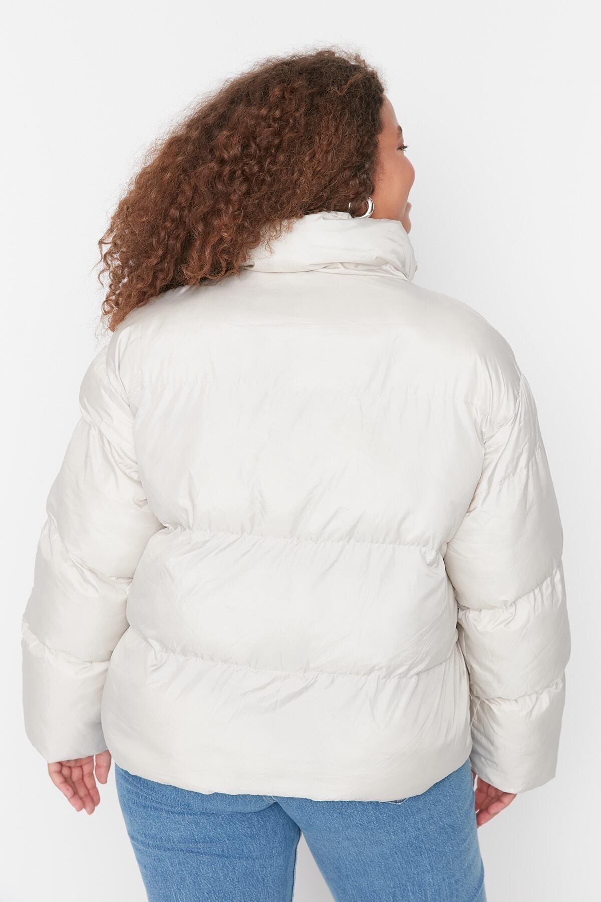Trendyol Curve-Stone Oversize Puffer Jacket TBBAW23AW00008 4