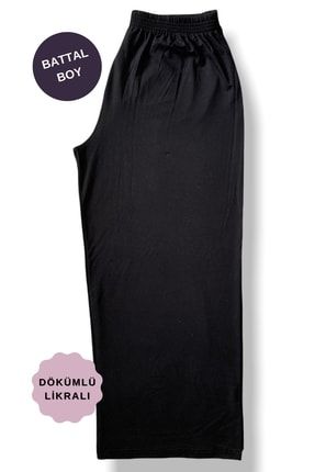 Siyah Pantolon Etek- Likralı Viskon Penye CHSE6600