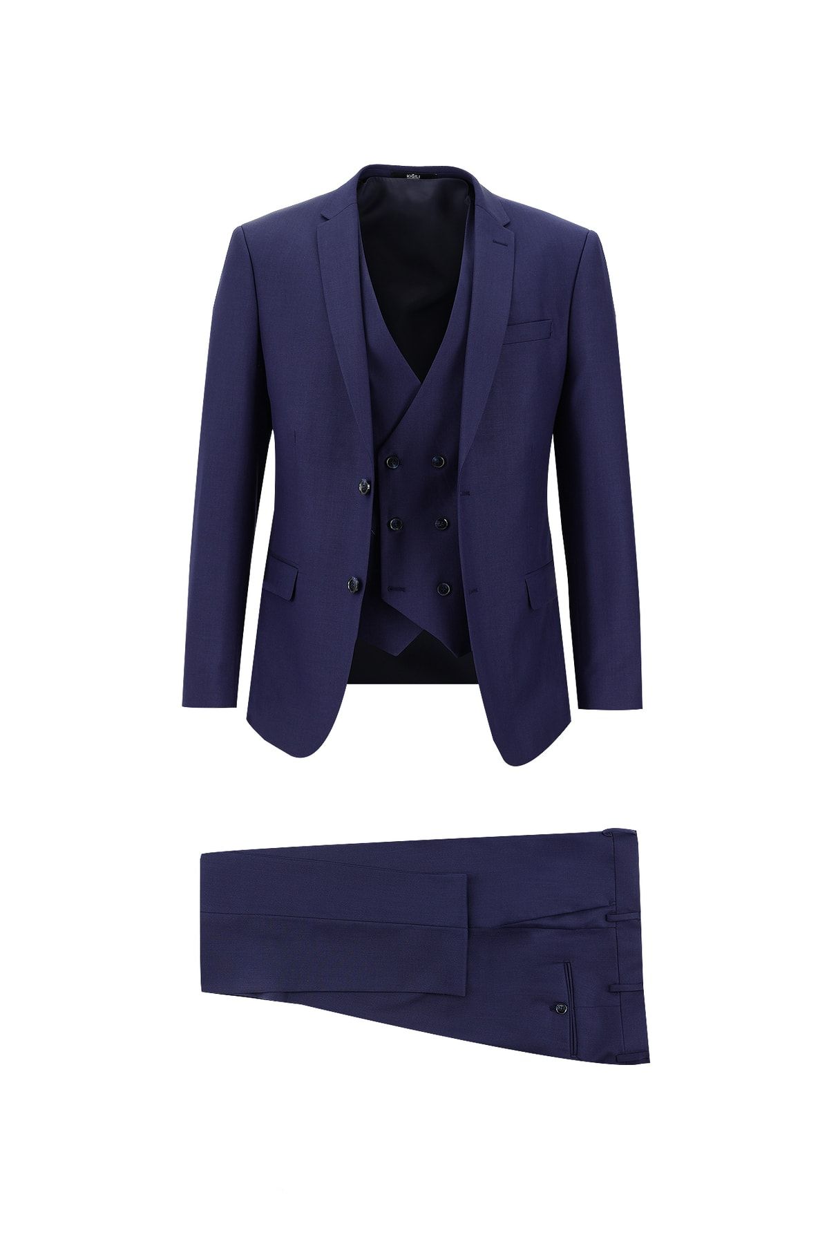 Kiğılı Süper Slim Fit Klasik Yelekli Takım Elbise