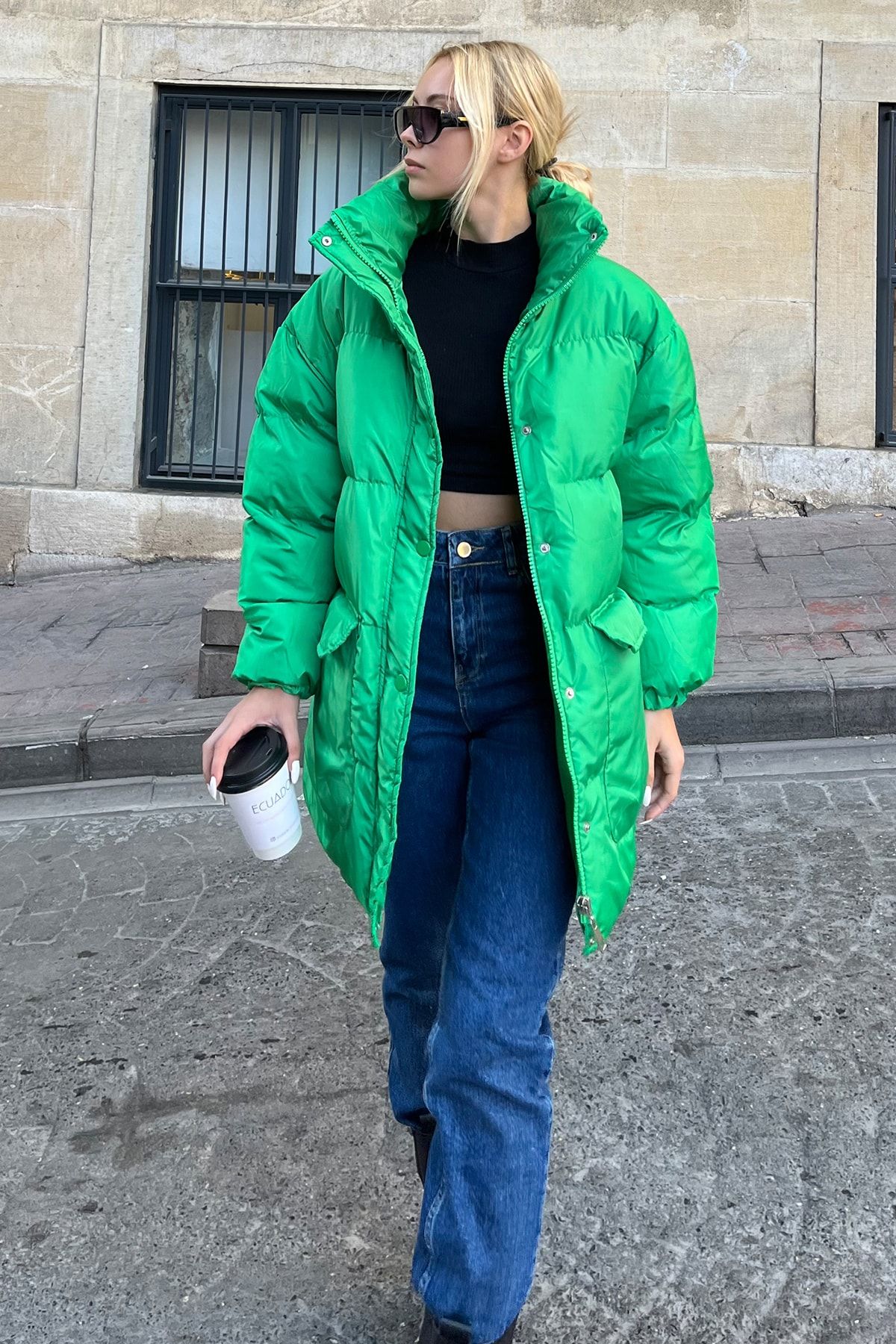 Trend Ala at Stili Winter Jacket Green Puffer