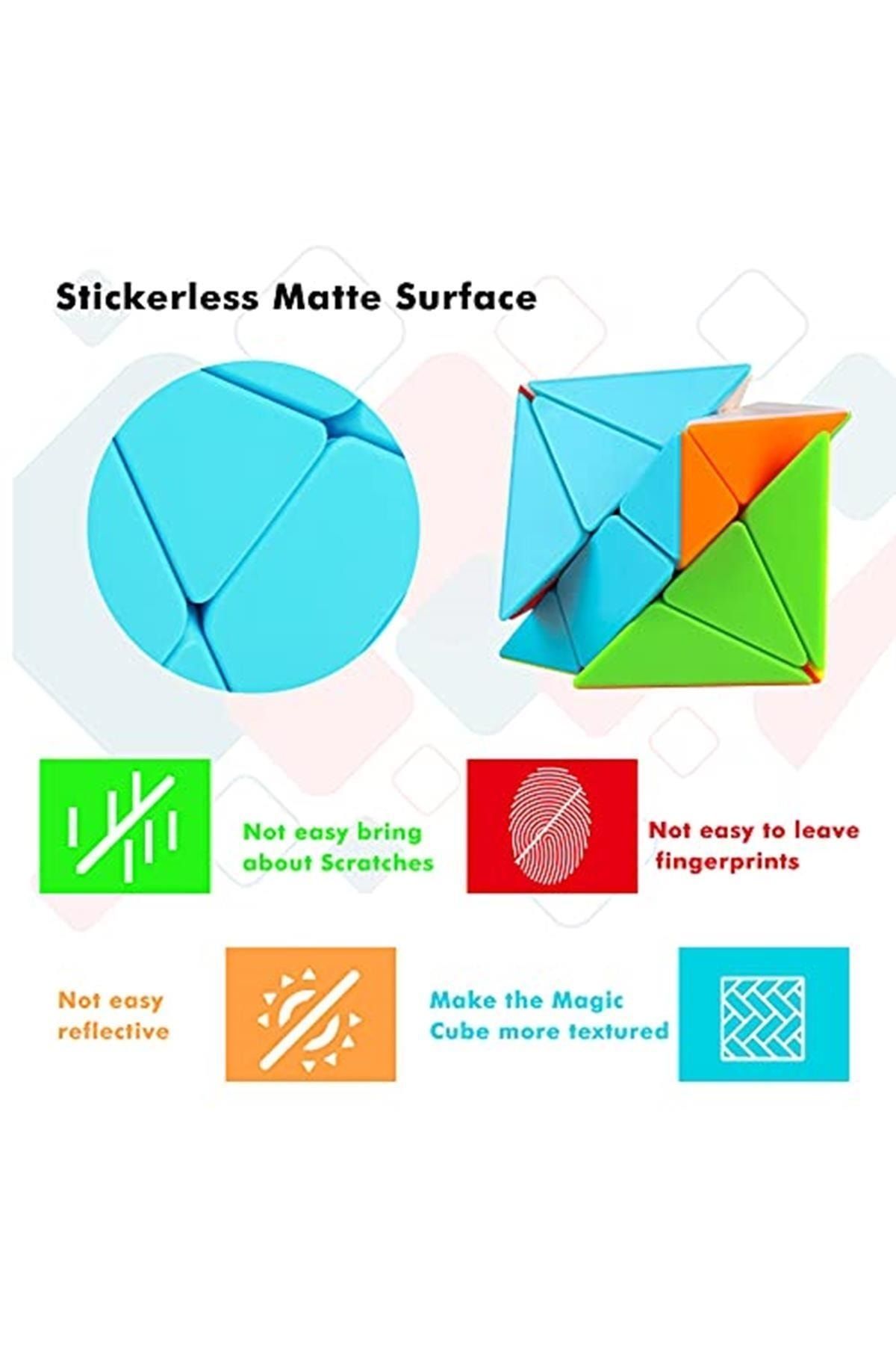 SISYS-Speed Cube Axis Magic Cube, 3d Puzzle Cube Without Stickers Brain Teasers Speedcube Toy for Boys K 3