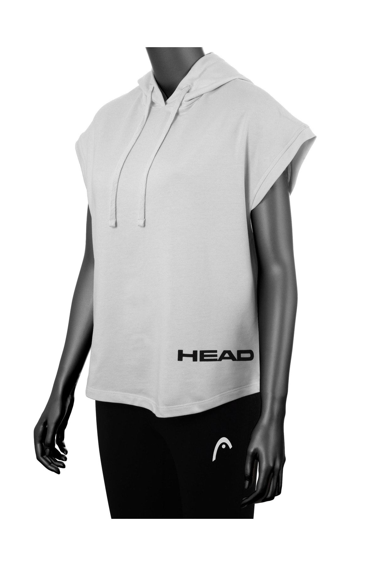 سویشرت ورزشی سفید زنانه آرم آستین چاپی زیادی از پیراهن پنبه ای کاپوت فصلی Head