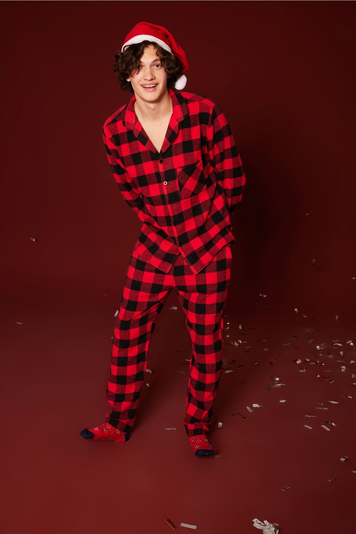 - Rot Collection Pyjama Trendyol - Kariert - Trendyol set