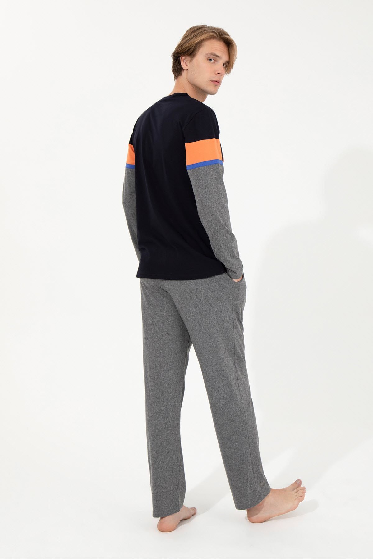 ست پیژامه آبی مردانه لباس خواب ناوی U.S. Polo Assn.