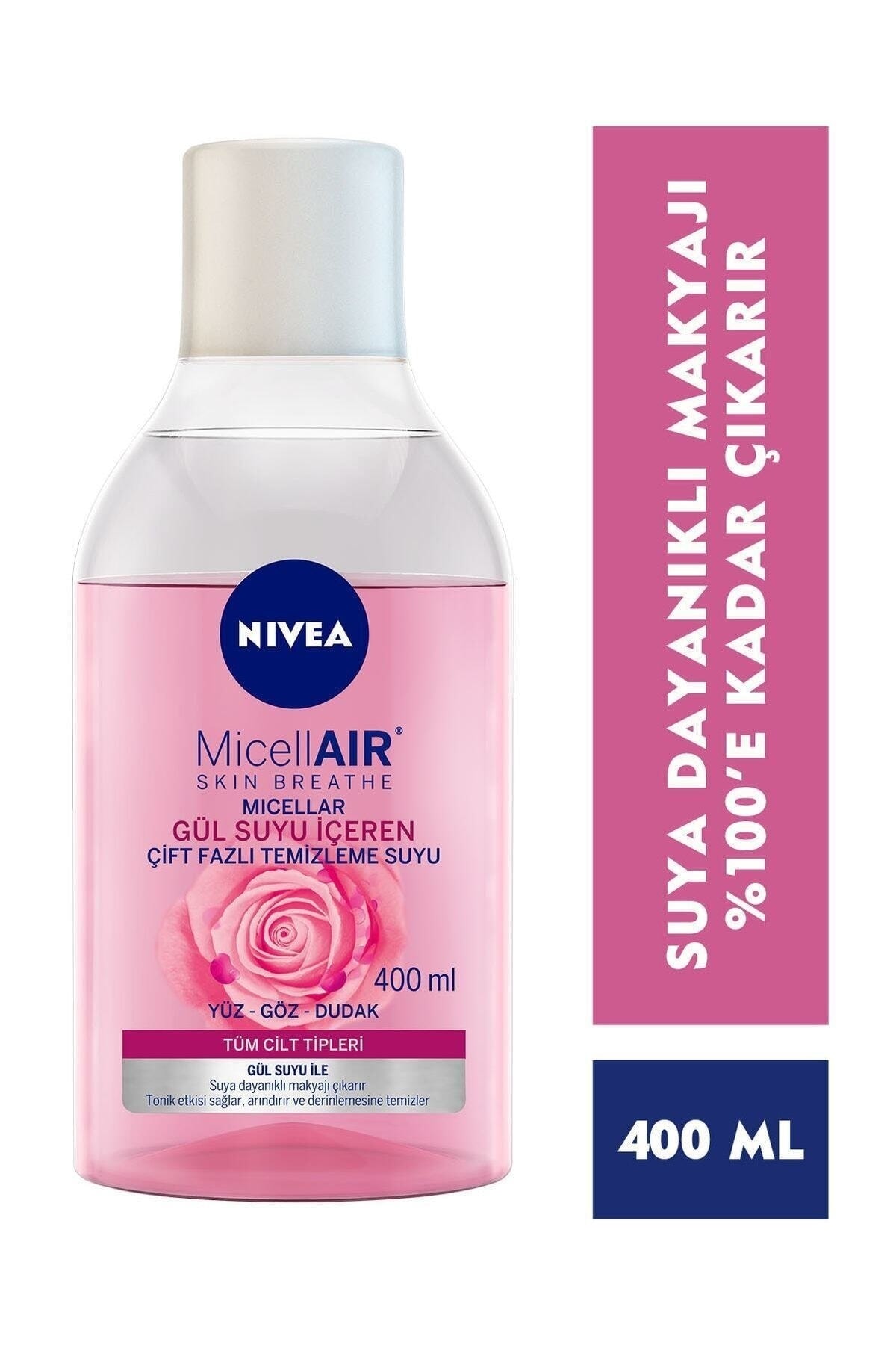 NIVEA Gül Suyu Içeren Çift Fazlı Makyaj Temizleme Suyu 400 Ml 4005900424648
