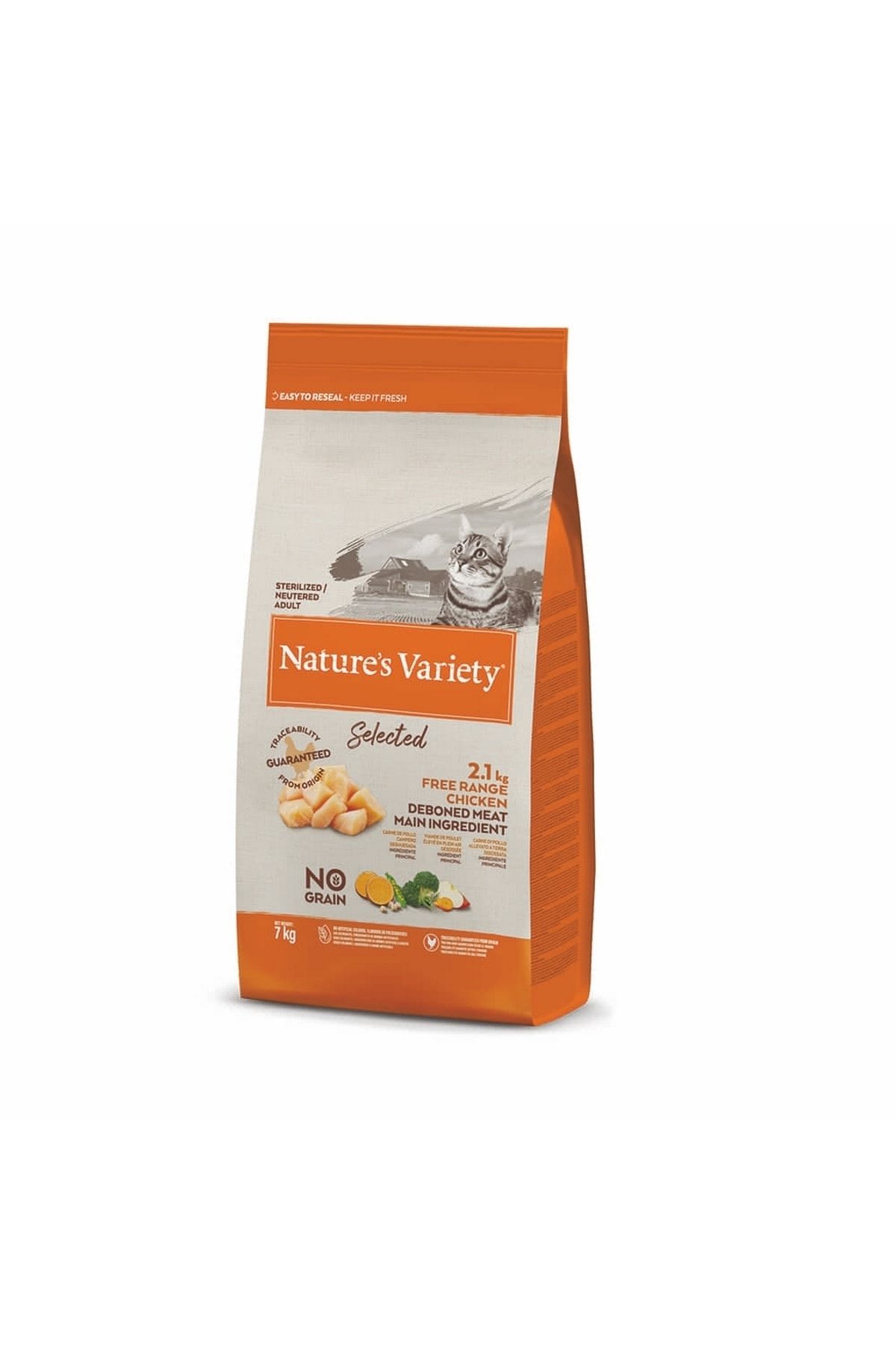 NATURES VARİETY N.v.cat No Graın Sterılızed Free Range Chıcken 7kg