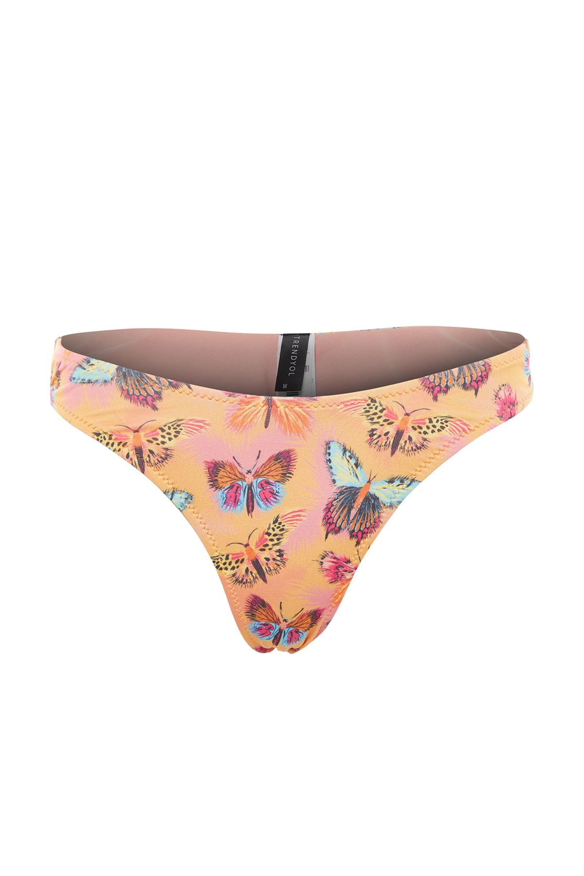 Trendyol Collection-TBESS23Ba00050 - Butterfly Patterned Regular Leg Bikini Bottom 6