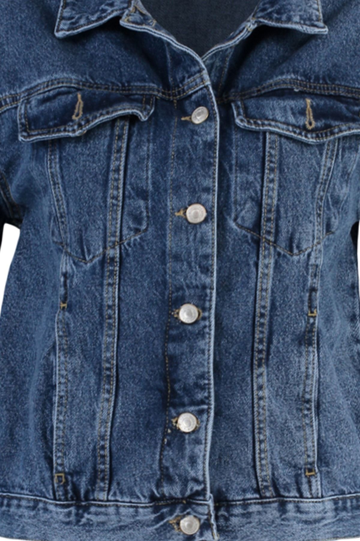 Koyu Mavi Basic Denim Ceket TWOSS22CE0253