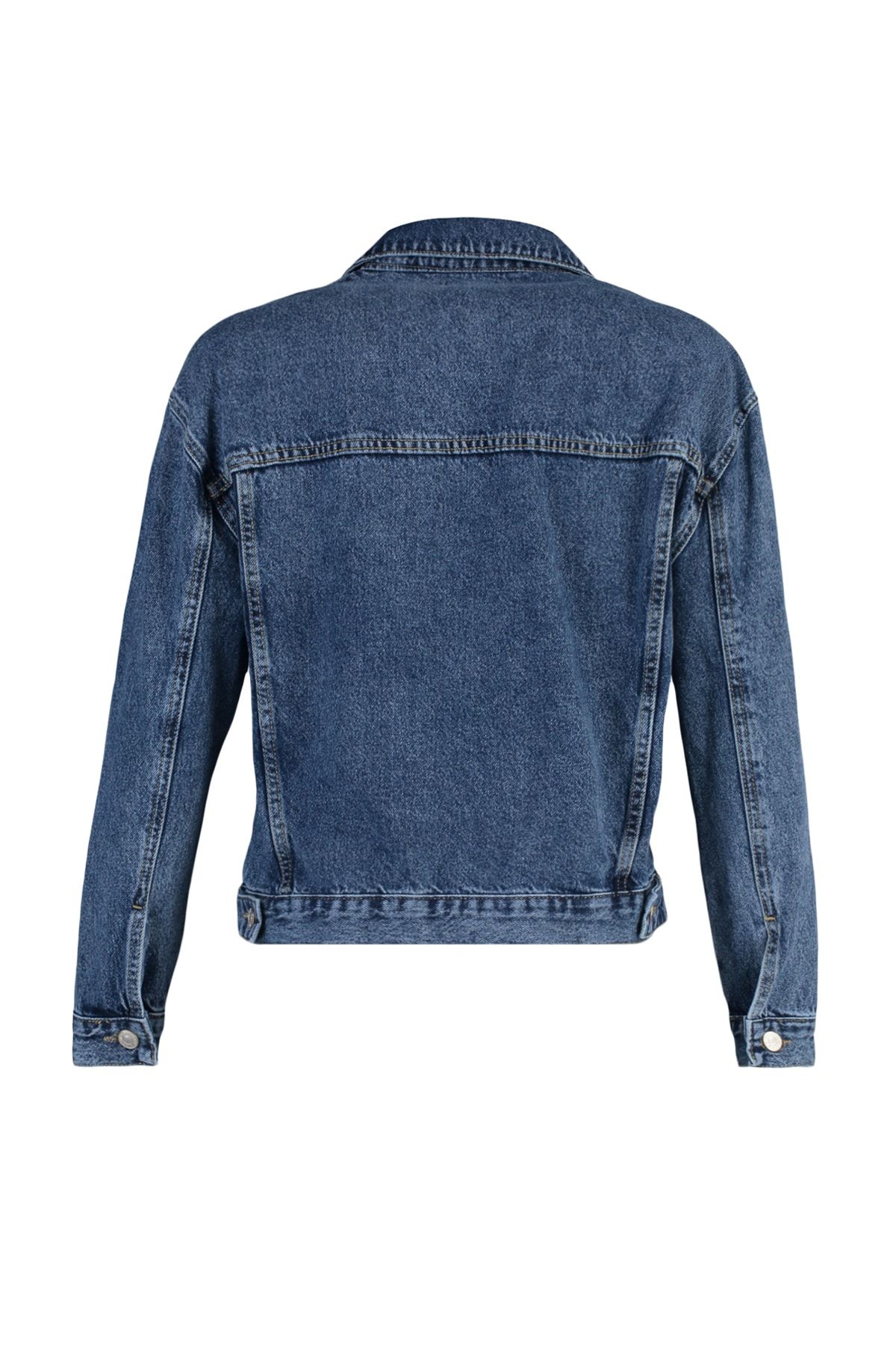 Koyu Mavi Basic Denim Ceket TWOSS22CE0253