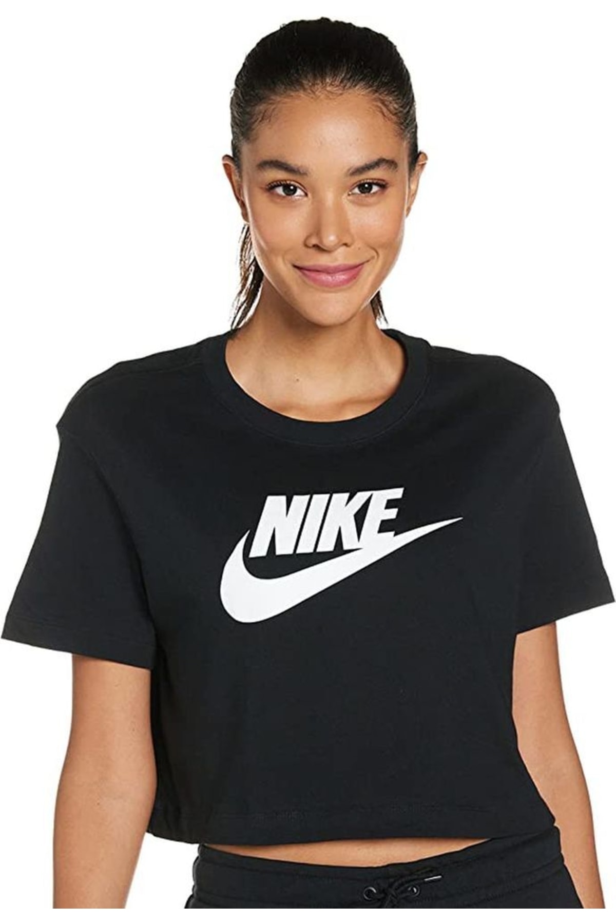 Nike Women's W Nsw Tee Essntl Crp Icn Ftr T-shirt-do2883-010 BY8413