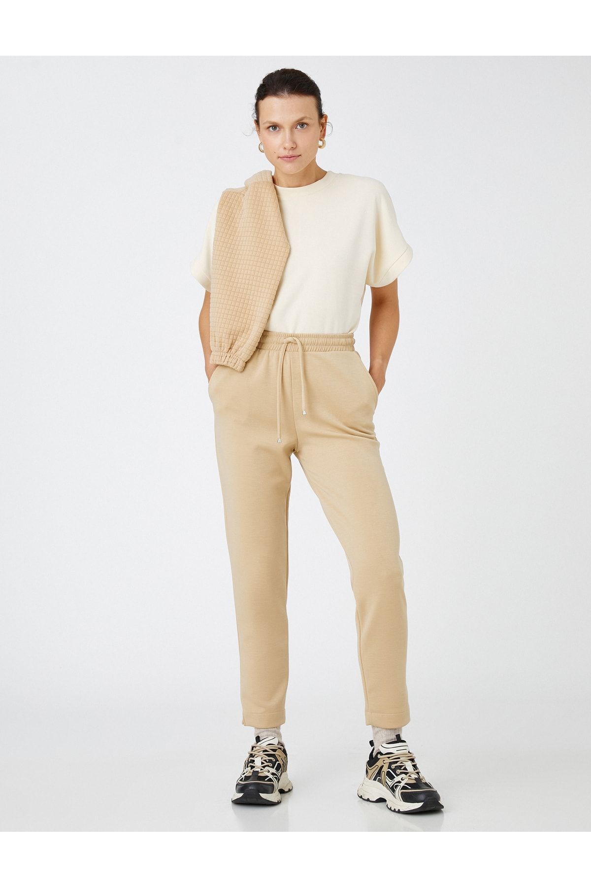 Koton Jogginghose Ecru Slim