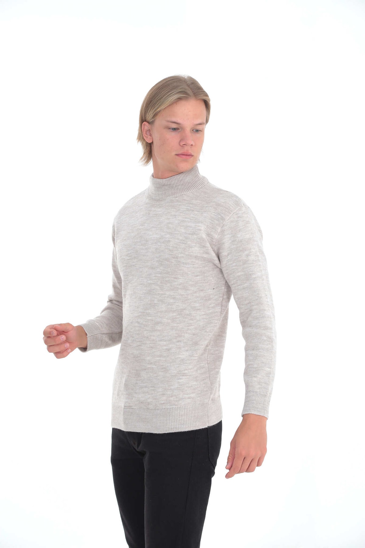 KMKkombin-Men's Half Turtleneck Knitwear Sweater 4