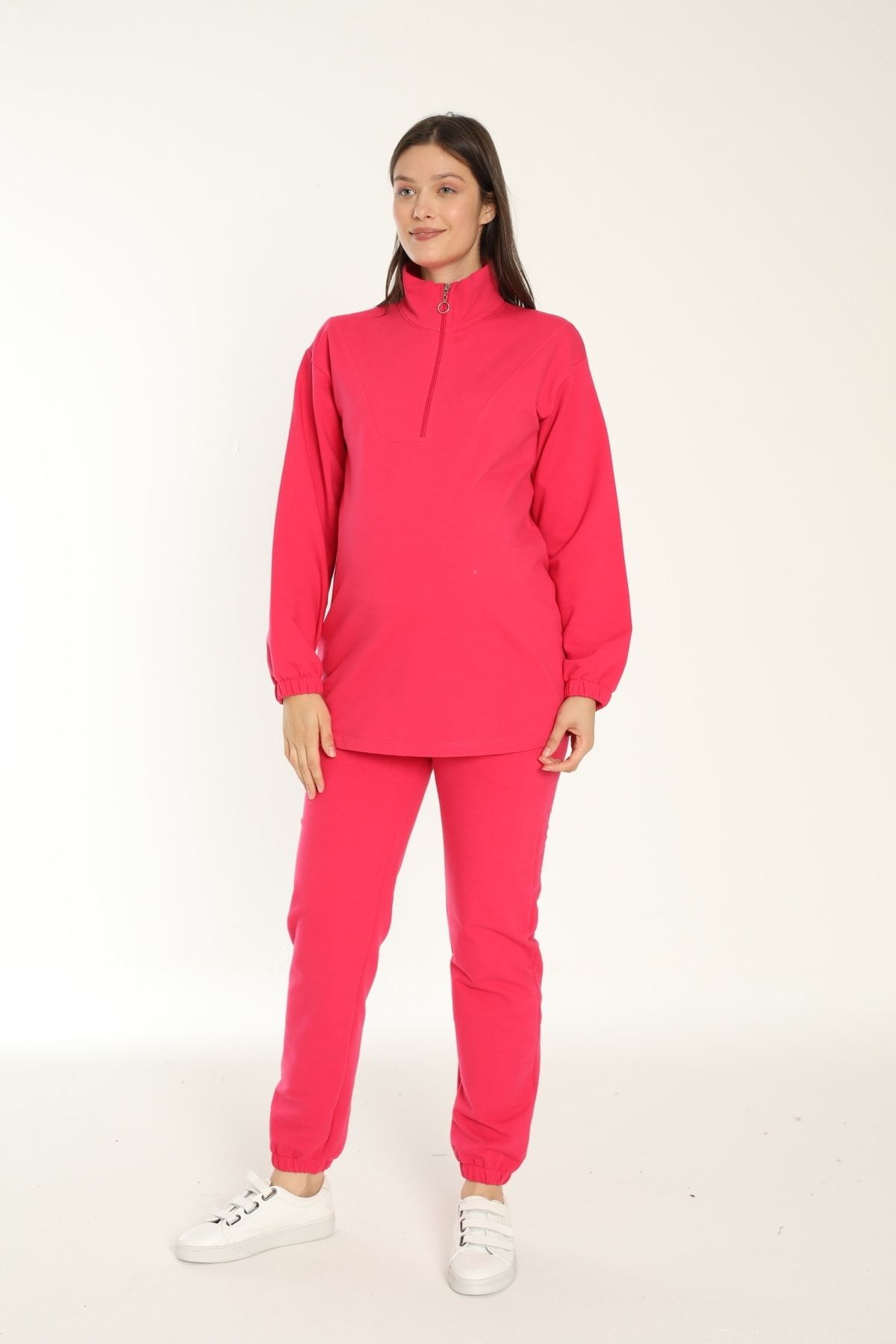 Miss Dünya Lissa-Fuchsia Maternity and Maternity Tracksuit Set 3