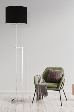 Favla Krom Dekoratif Modern Tasarım Ayaklı Ayarlanabilir Oturma Odası-Salon Lambader 3723-1L-CH
