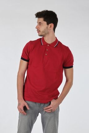 Polo Yaka Kısa Kollu Kırmızı Erkek T-shirt 1102596