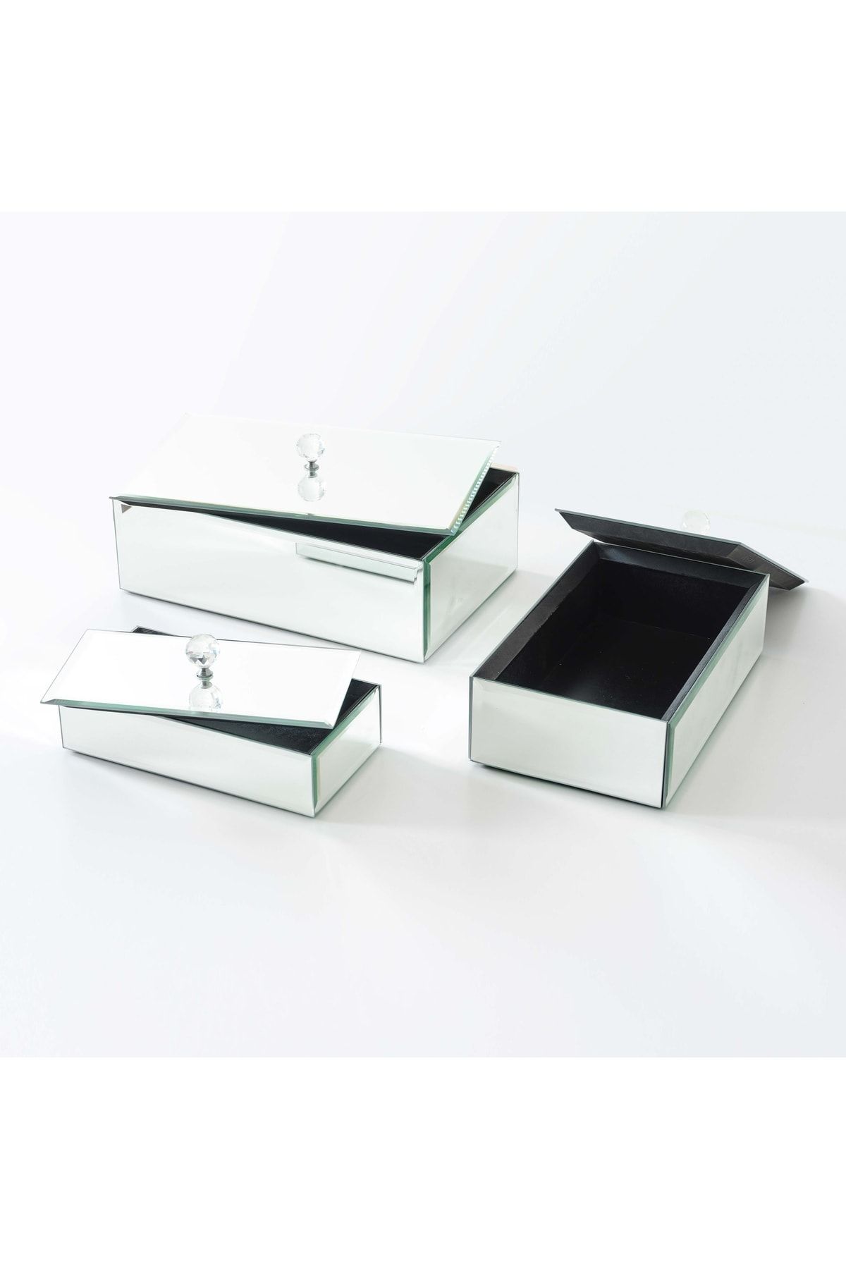 SCMİRROR-Mirrored Box Makeup Box Table Top Box Decor Mirrored 2
