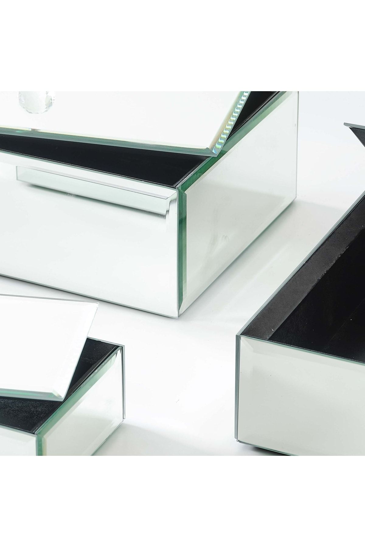 SCMİRROR-Mirrored Box Makeup Box Table Top Box Decor Mirrored 3