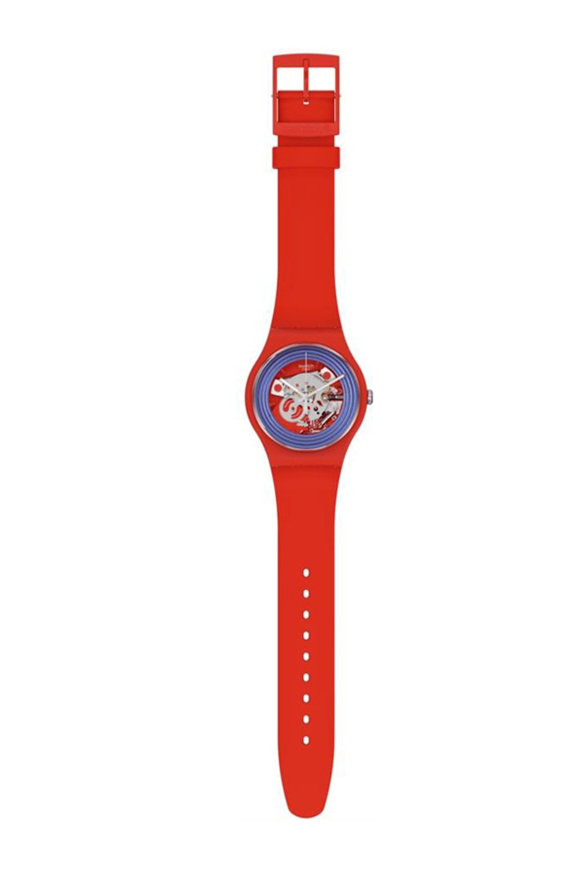 ساعت قرمز مردانه و زنانه حلقه های آبی Red مچی SO29R103 Swatch