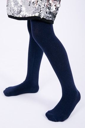 Kız Çocuk Lacivert Renk Pamuklu Okul Külotlu Çorap 1 Adet M0C0301-0143-1