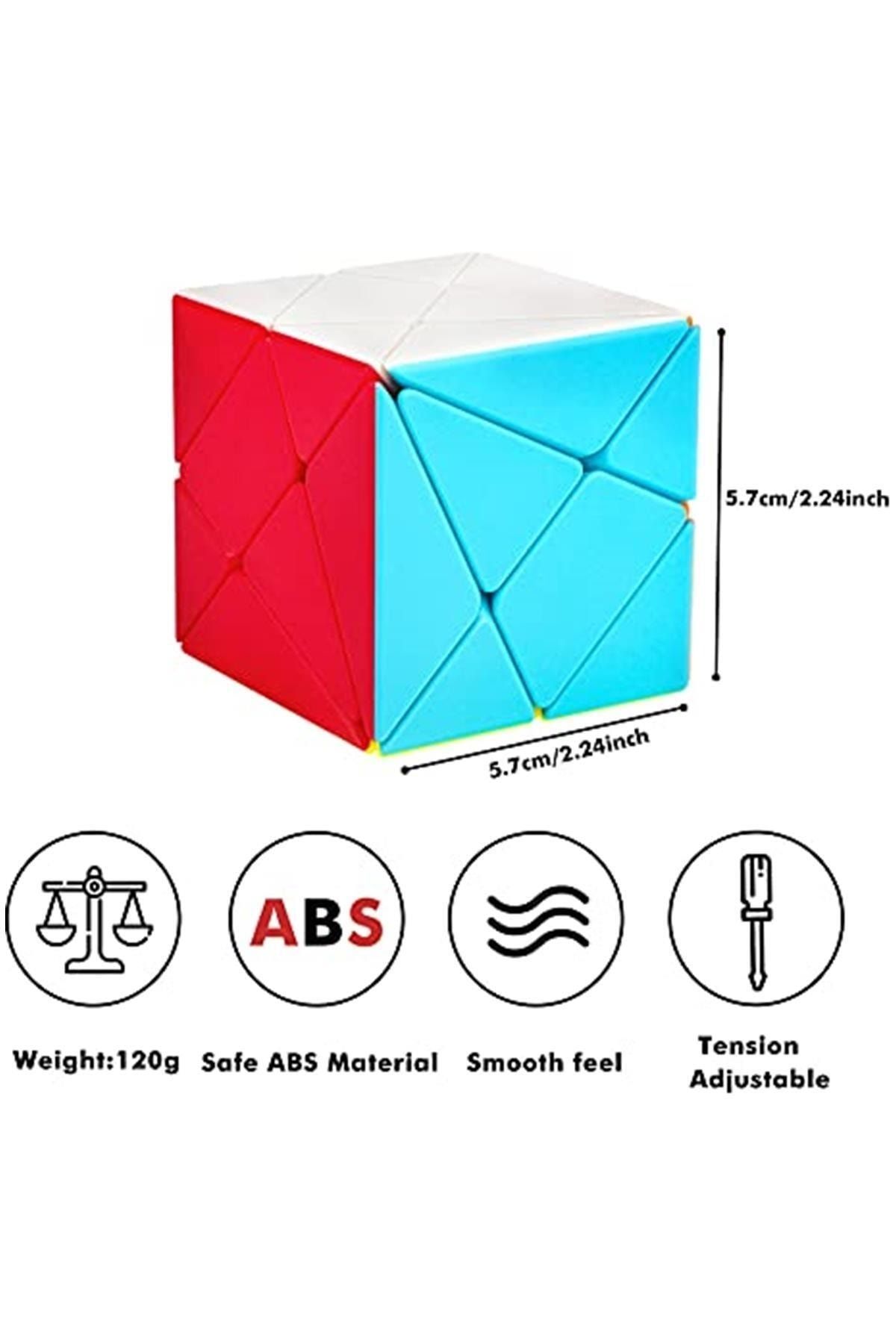 SISYS-Speed Cube Axis Magic Cube, 3d Puzzle Cube Without Stickers Brain Teasers Speedcube Toy for Boys K 2