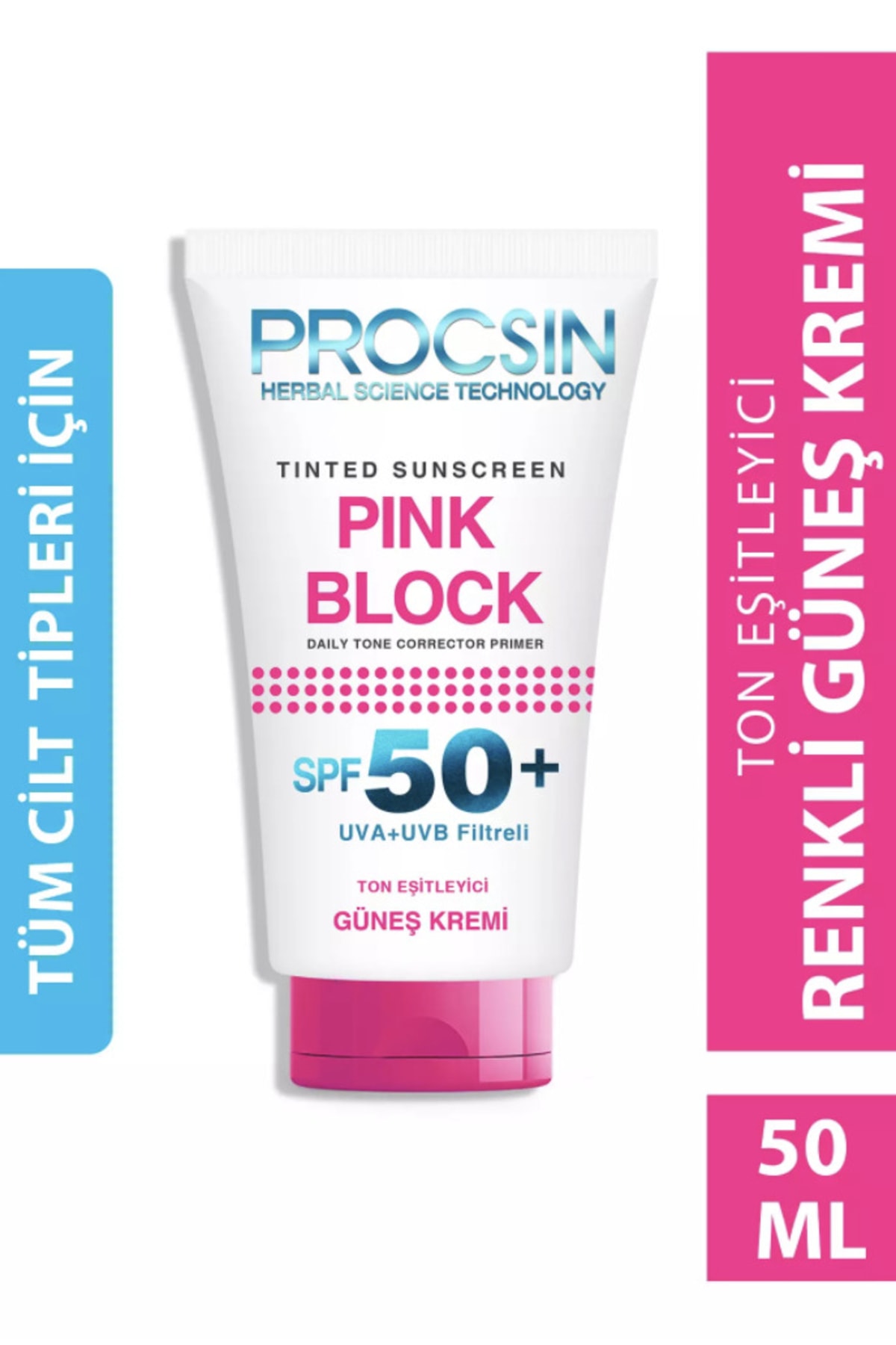 PROCSIN Pink Block Eşitleyici Ve Aydınlatıcı Güneş Kremi