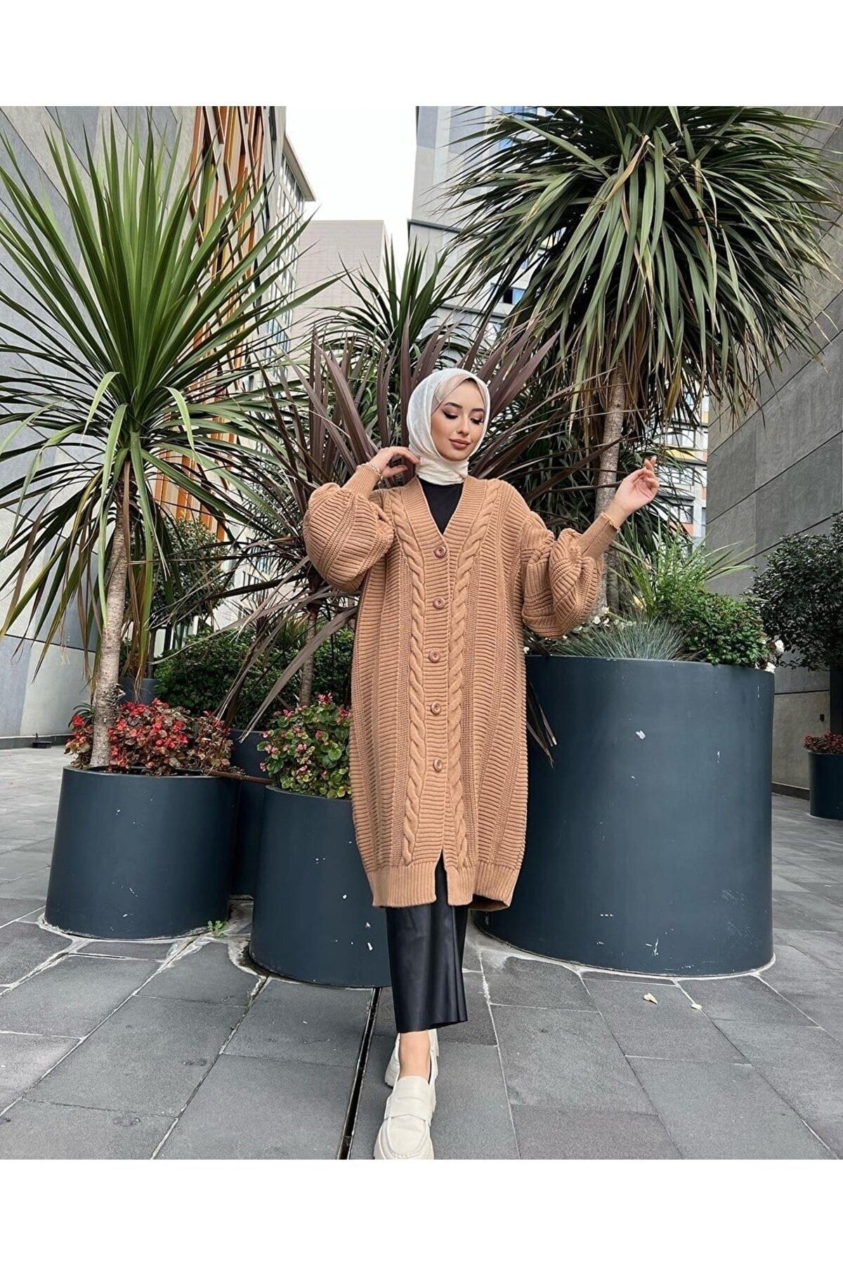 ژاکت پوشیده چند رنگ زنانه پیراهن لباس بافتنی بلند بافته Rimel Moda