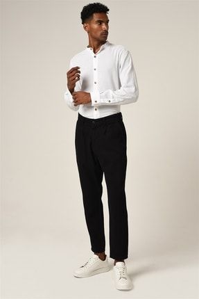 Siyah Erkek Yüksek Bel Kot Pantolon A22Y2581