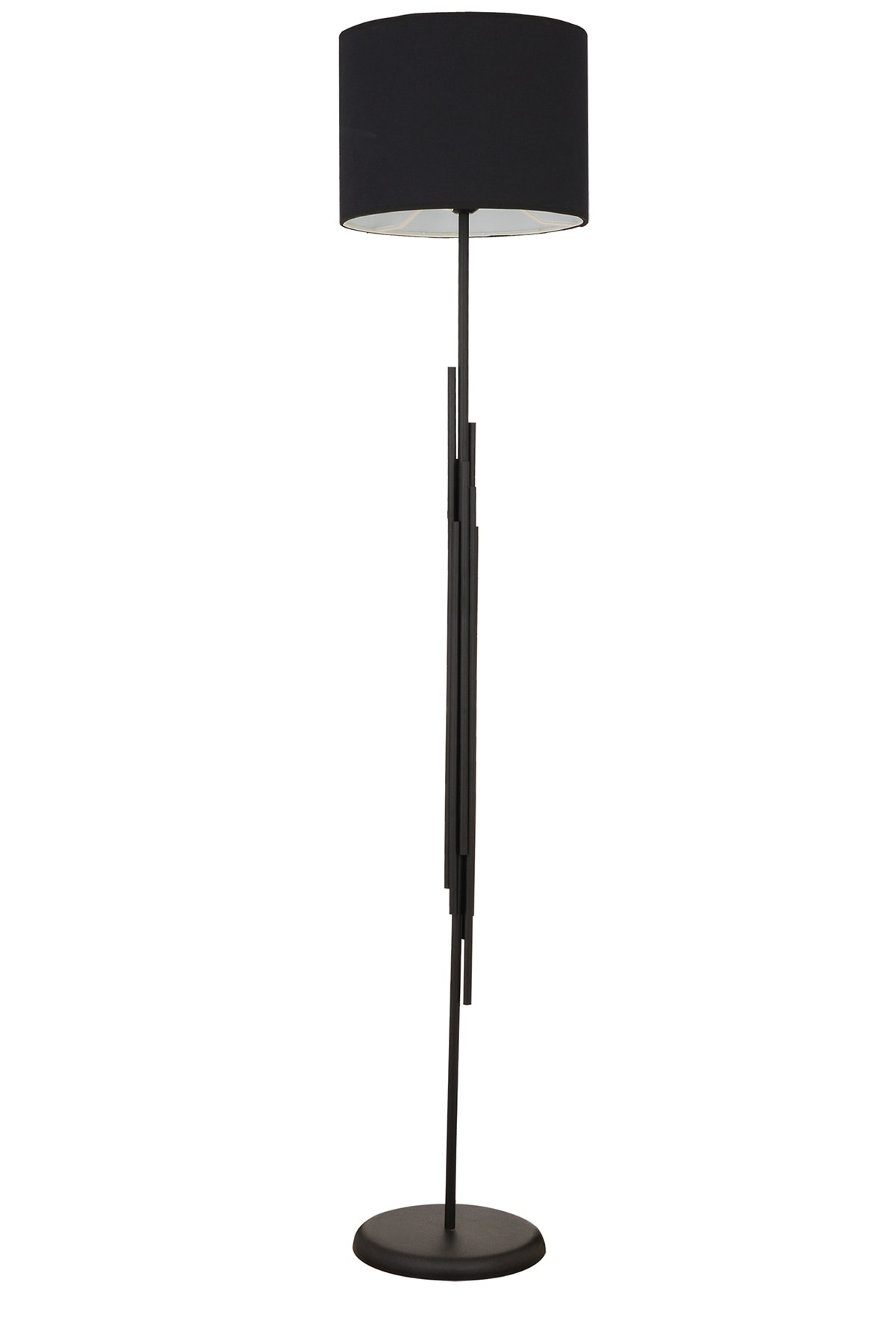 Apliqa Upendo Siyah Şapkalı Siyah Modern Tasarım Ayaklı Abajur Lamba Metal Lambader IB11622