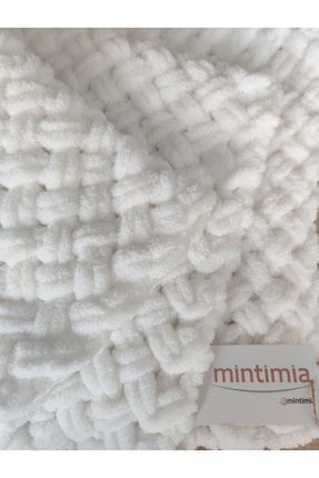 Bebek Battaniyesi Kışlık-kalın Beyaz 85*85 Cm Ç1PB001
