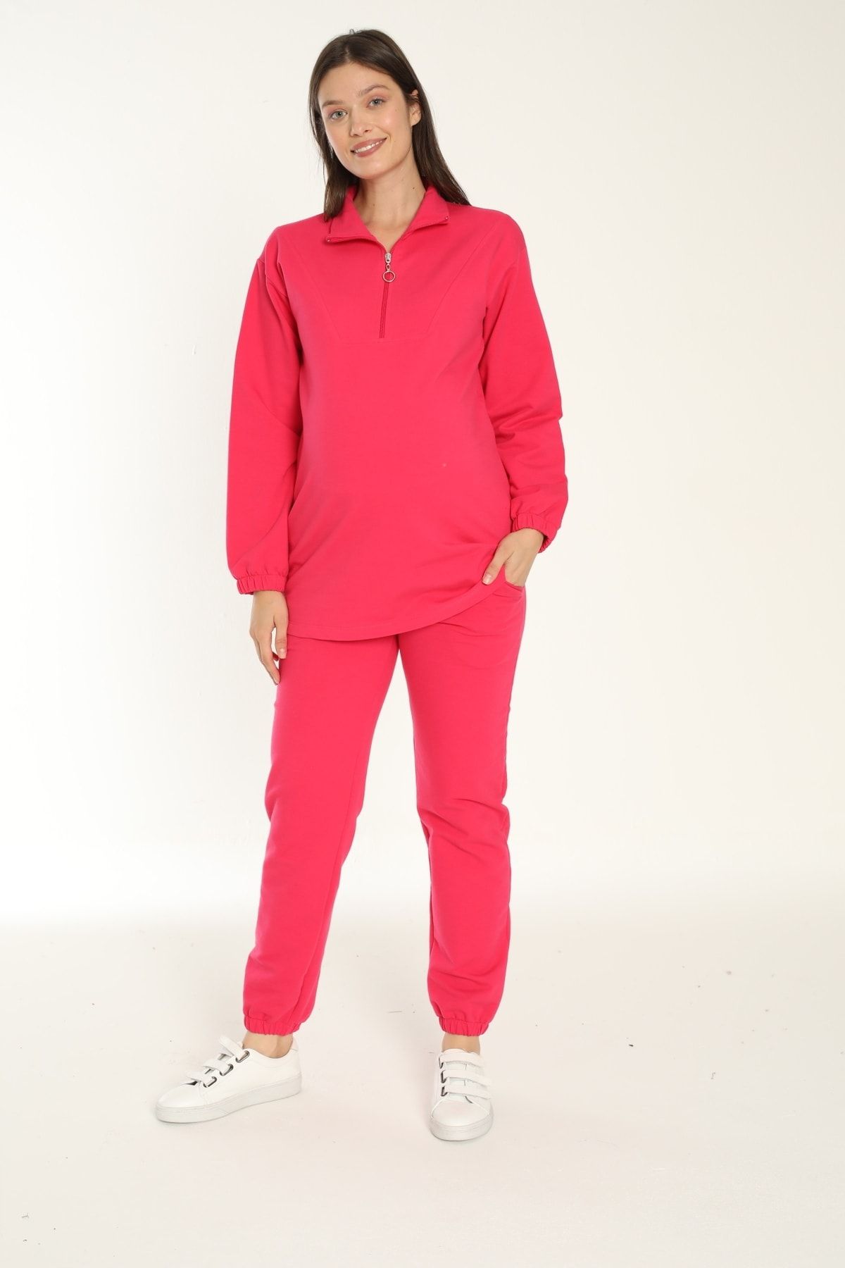 Miss Dünya Lissa-Fuchsia Maternity and Maternity Tracksuit Set 2