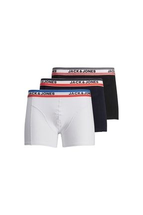 Jack&jones Laci Siyah Beyaz Erkek 3'lü Boxer Set 12185436