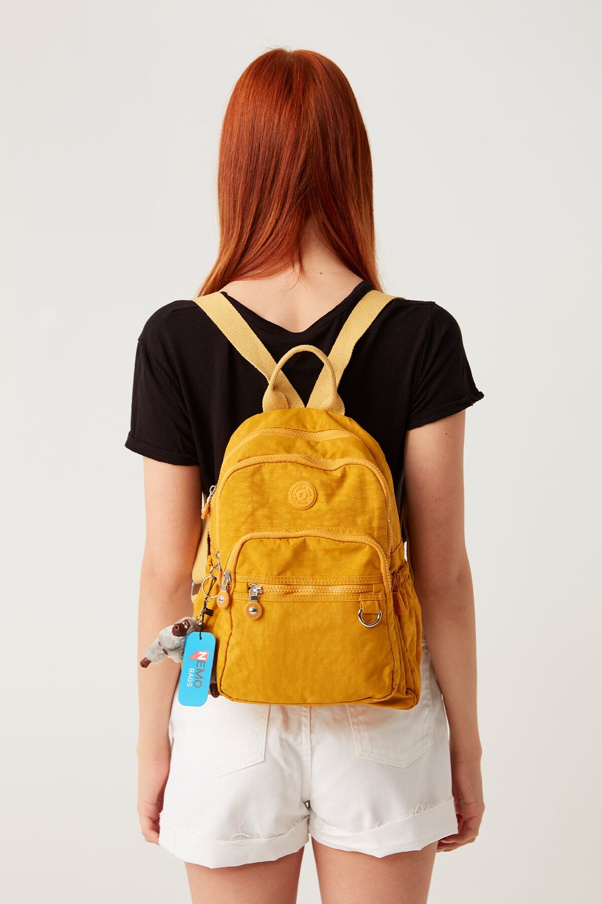 کوله پشتی زنانه زرد NEMO BAGS | NEMOBAGS252 اورجینال - تصویر 4