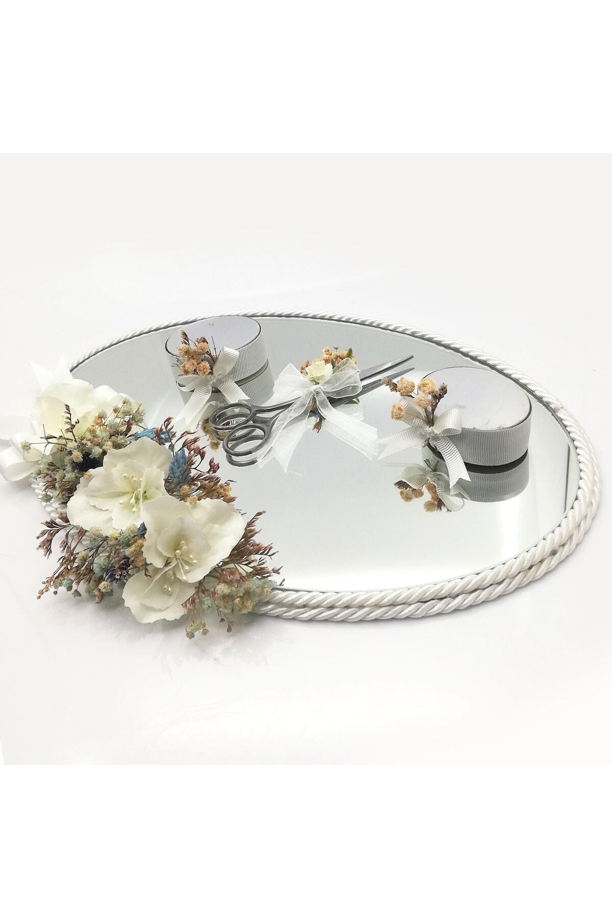 Lora Davet Söz, Nişan, Yüzük Tepsisi Oval (1 ADET) Beyaz 54098