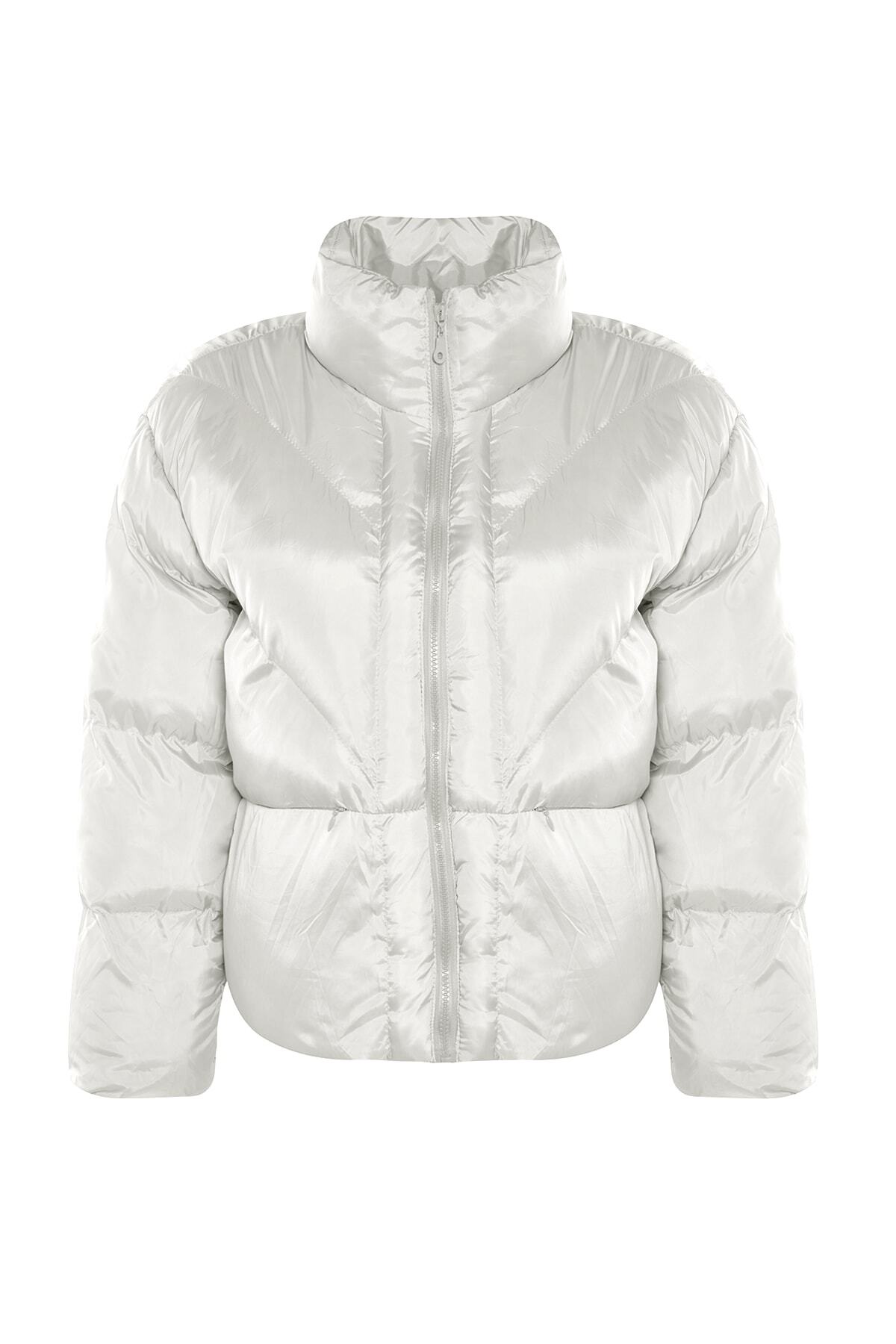 Trendyol Curve-Stone Oversize Puffer Jacket TBBAW23AW00008 5