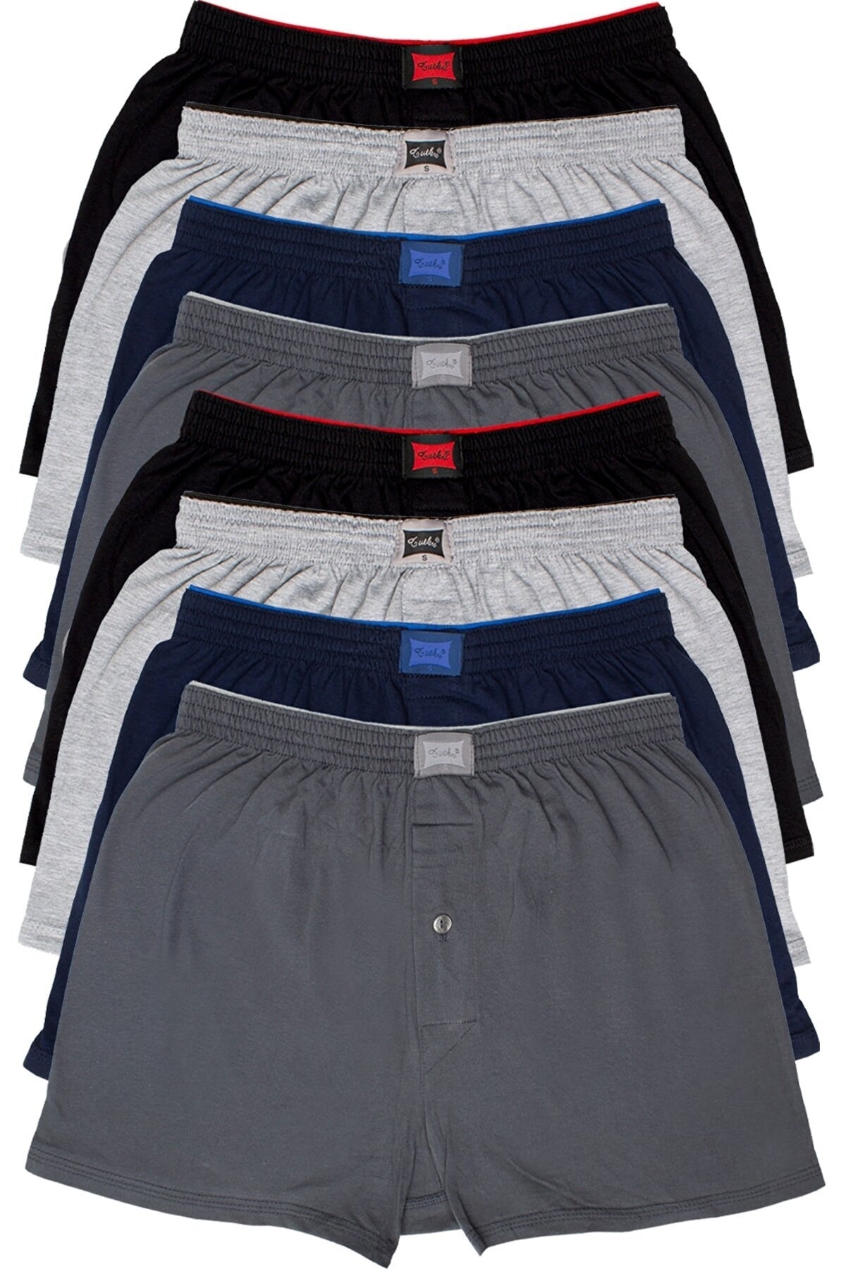 Tutku Men's Combed Cotton Plain Boxers 4 Pieces