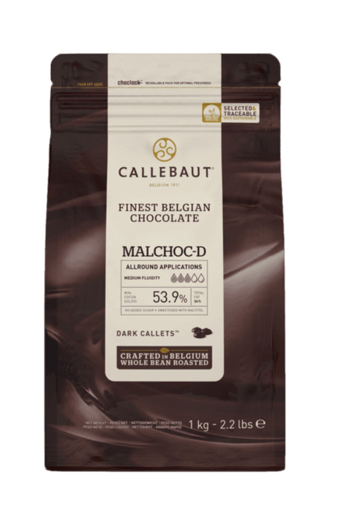 Callebaut Şekersiz Bitter Çikolata 1 Kg
